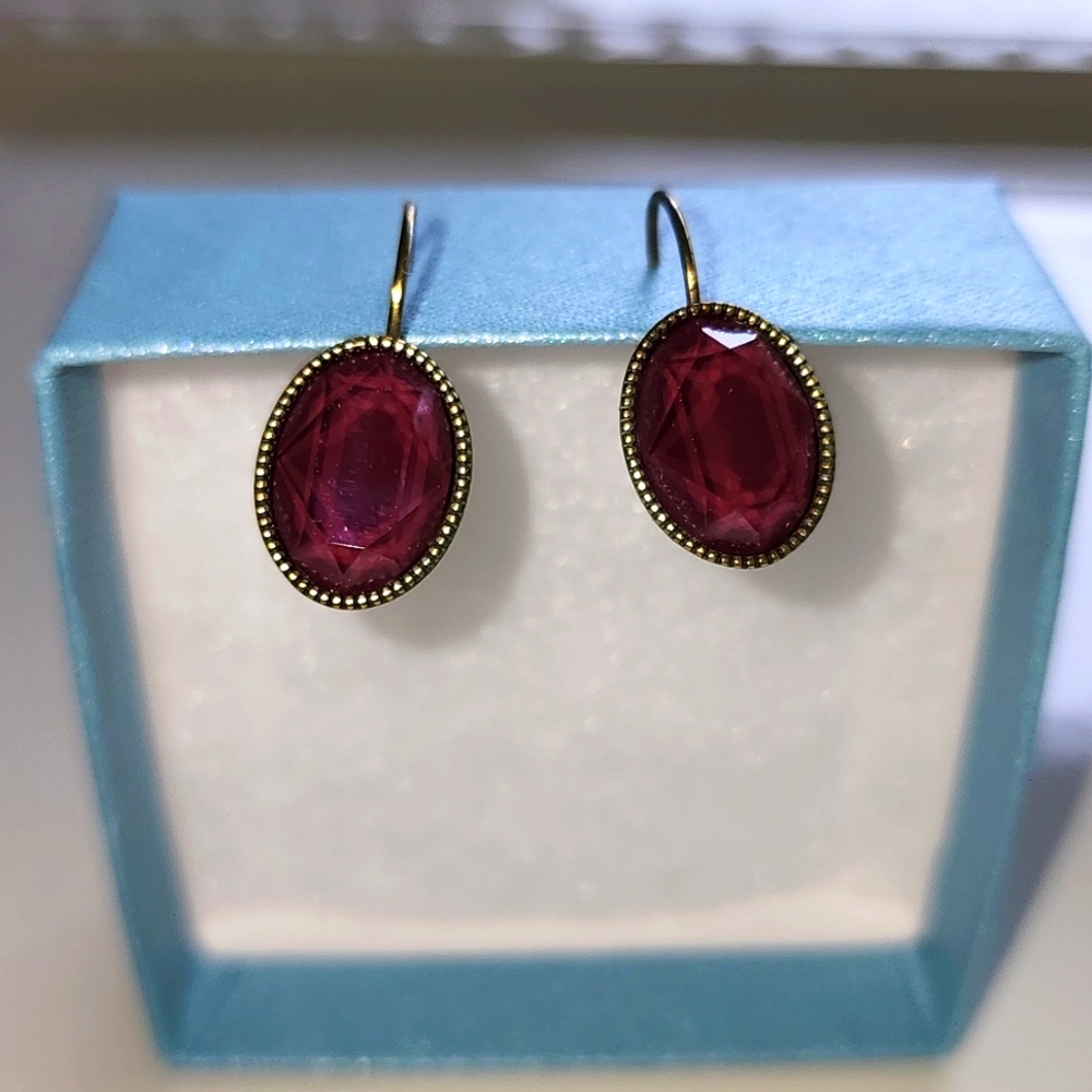 Touchstone Crystal Mystic Red Earrings